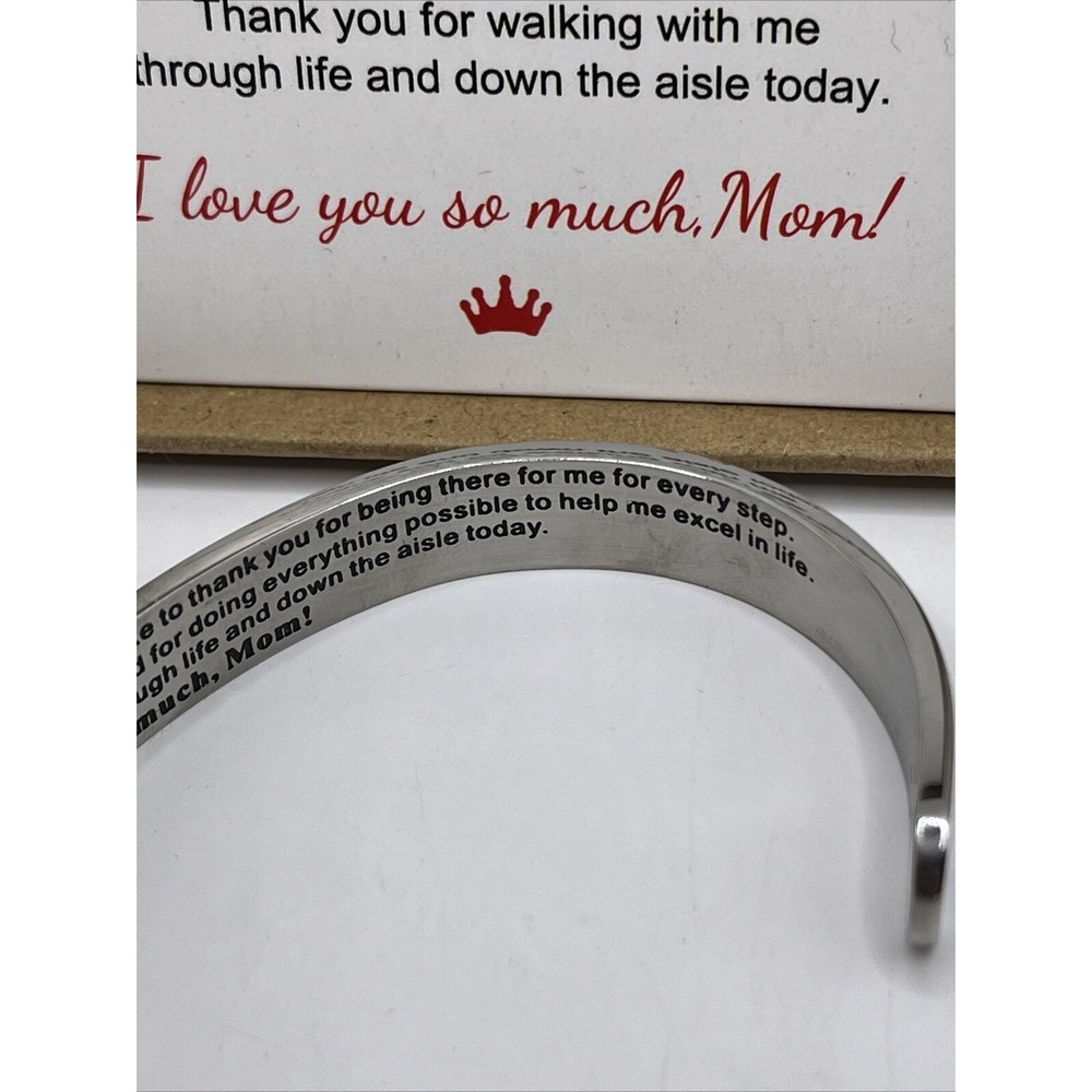 Joycuff‎ Bangle Bracelet Silver Mother of the Bride Thank You Gift - Picture 4 of 8
